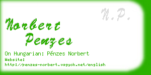 norbert penzes business card
